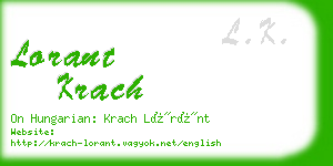 lorant krach business card